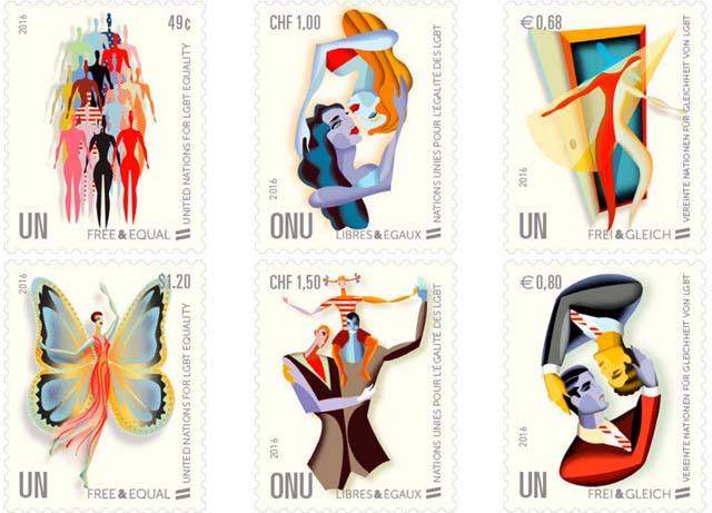 UN releases gay themed stamps